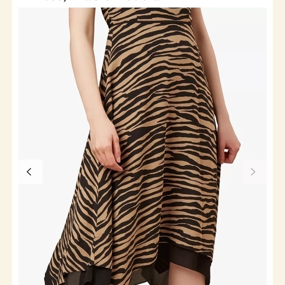 Hobbs Madeline Animal Print Dress, Black/Neutral - Picture 4 of 12
